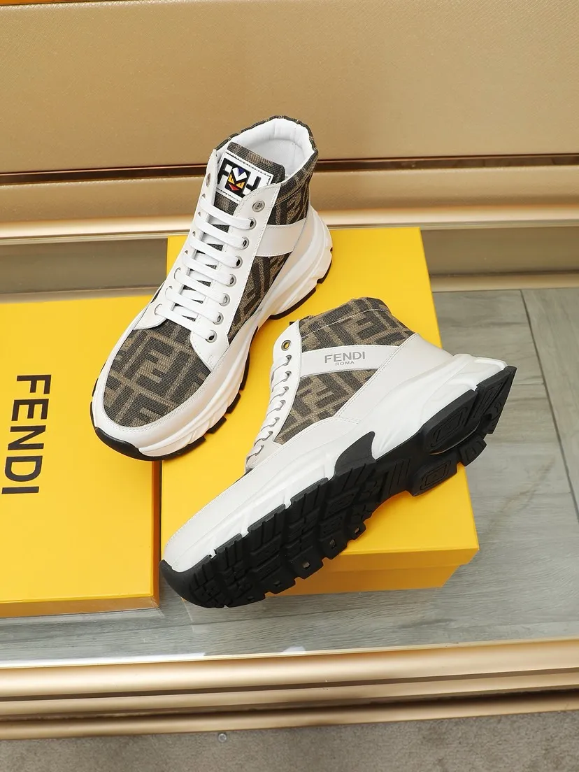 Factory price 460 men's shoes 💰🔥[FENDI] Fendi Little Monster Men's casual shoes, the latest elements are popular all over the world, the official website is hot selling, the latest casual shoes, original version, the fabric is made of original fabric ➕ first-layer sheepskin lining, original non-slip outsole, comfort speaks for itself, color: two colors available. Code number: 38-44 (45 customized)